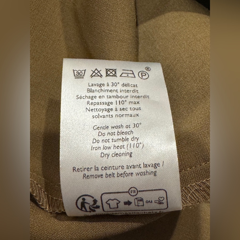 Sezane Edith Jumpsuit Beige Camel Tall Sz. Fr. 40/ UK- 12/ US- 8 - Picture 9 of 9